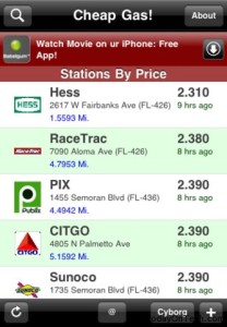Cheap Gas app for iPhone