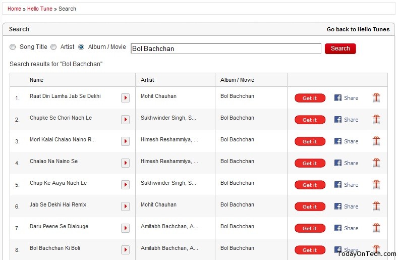 Caller Tune - Vodafone India