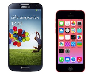 Galaxy S4 vs iPhone 5c