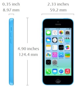 iphone 5c dimensions