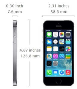 iphone 5s dimensions