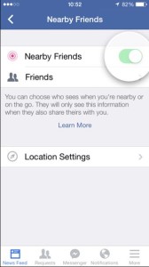 Turn off Nearby friend feature iphone